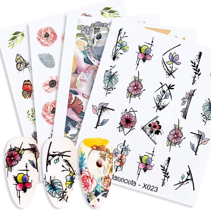 Water Stickers for Nails Stickers for Nails Inscriptions Manicure Sliders Ice Sliders for Nails Flower Sticker Nail Decoration thumbnail 5