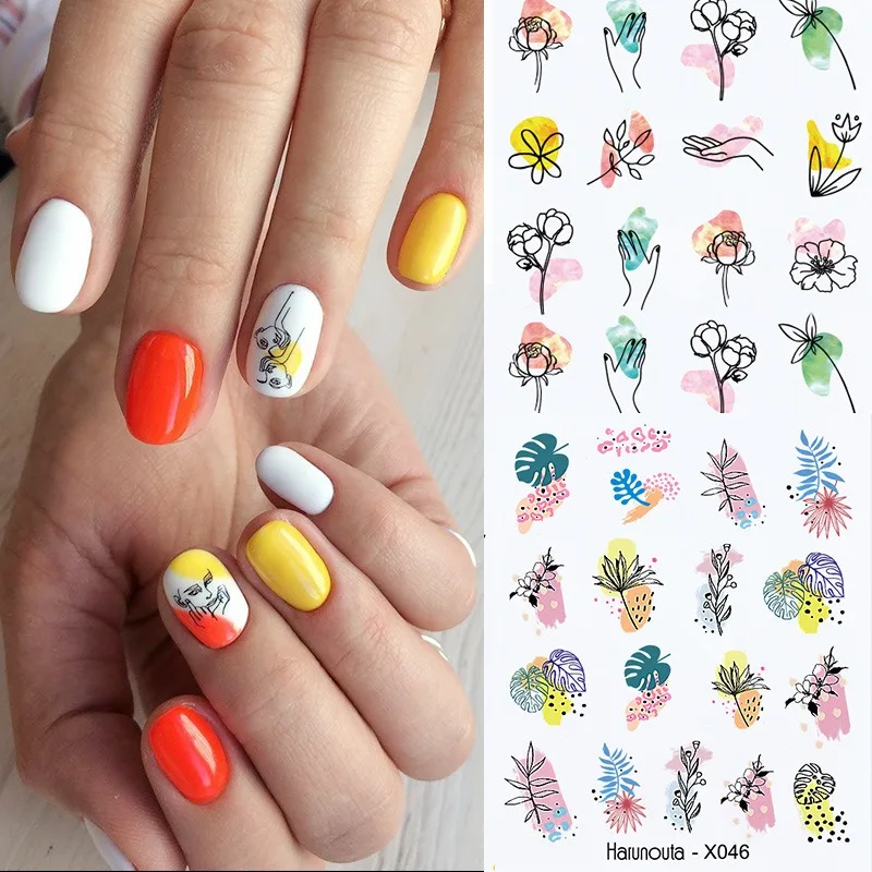Water Stickers for Nails Stickers for Nails Inscriptions Manicure Sliders Ice Sliders for Nails Flower Sticker Nail Decoration thumbnail 3