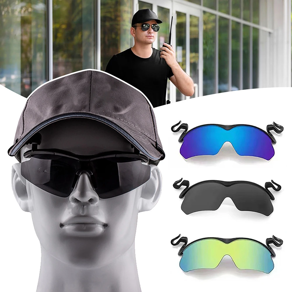 Adjustables Sunglasses With Hat Clip Polarised Clip-On Sunglasses For Hat Brim UV-Proof Anti-Glare Glasses For Outdoor Fishing