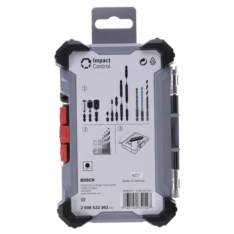 BOSCH 2608522362 Case Impact Empty Medium Screwdriver Storage Box Plastics High Hardness Portable Storage Box Tool Attachments thumbnail 5