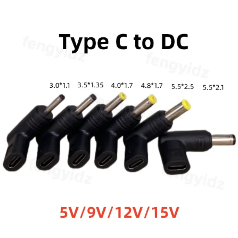 USB C PD to DC Power Connector Universal 5V 9V 12V 15V 19V TypeC to DC Jack Plug Charge Adapter Converter for Router Tablet Fan thumbnail 2
