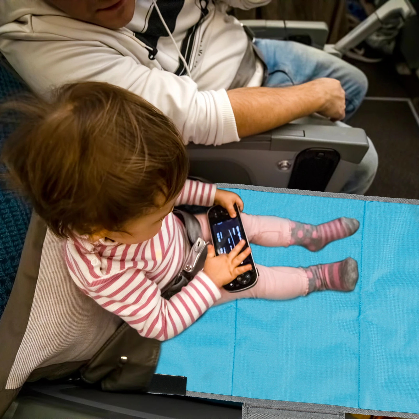 Toddler Airplane Bed, Kids Airplane Seat Extender Travel Bed, Kids Airplane Travel Essentials, Baby Portable Plane Bed Foot Rest thumbnail 5
