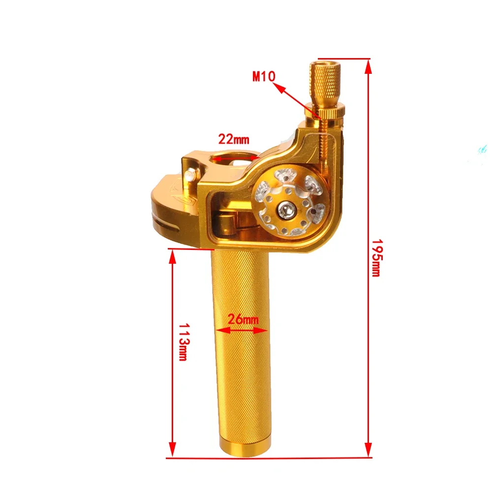 7/8''22mm Universal CNC Aluminum Accelerator Throttle Twist Grip Handlebars Grip Twister For Motorcycle Moped Scooter Dirt Bike thumbnail 4