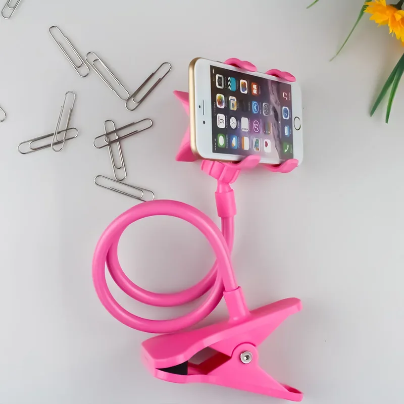 70cm 360 Clip Mobile Phone Holder Stand Portable Flexible Lazy Bed Desktop Bracket Smartphones Desk Bed Mount Stand Base Support thumbnail 3