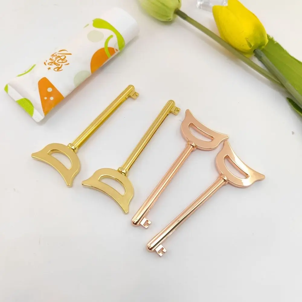 Metal Tube Presser Metal Toothpaste Squeezer Silver Rose Gold Toothpaste Dispenser Bathroom Tool Gold Tube Squeezer Cream thumbnail 4