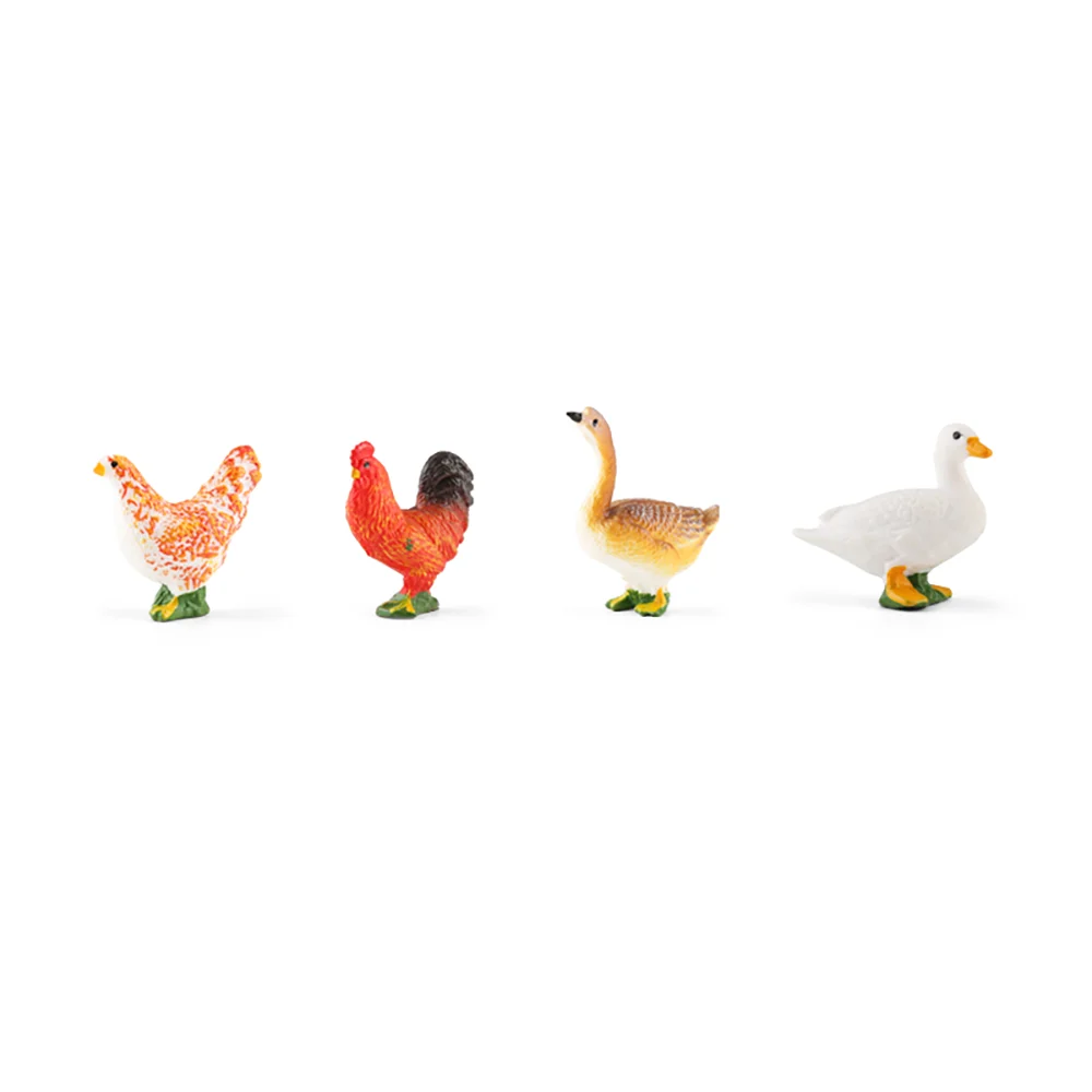 12PCS Simulation Poultry Farm Animal Model Toy Mini Duck Horse Chicken cow Figures Dolls Action Figurines Toys For Children Gift thumbnail 4