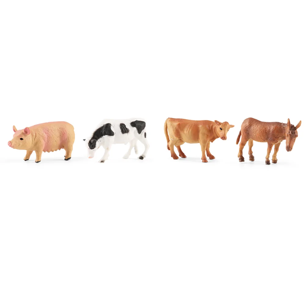 12PCS Simulation Poultry Farm Animal Model Toy Mini Duck Horse Chicken cow Figures Dolls Action Figurines Toys For Children Gift thumbnail 5