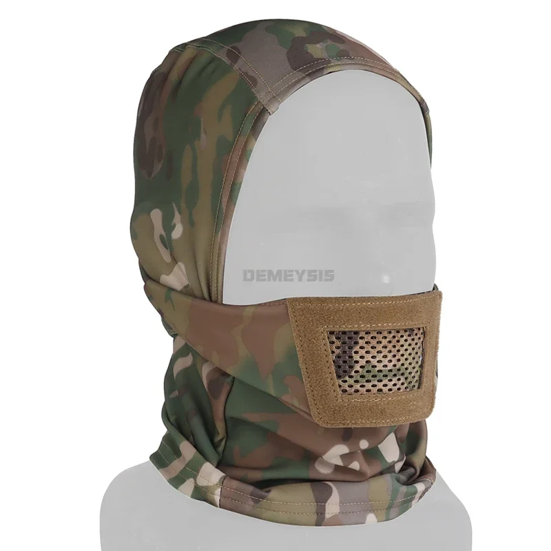 Tactical Balaclava Headwear Breathable Mesh Full Face Headgear Mask Cover Gears for Hunting Paintball Airsoft Outdoor Activities thumbnail 2