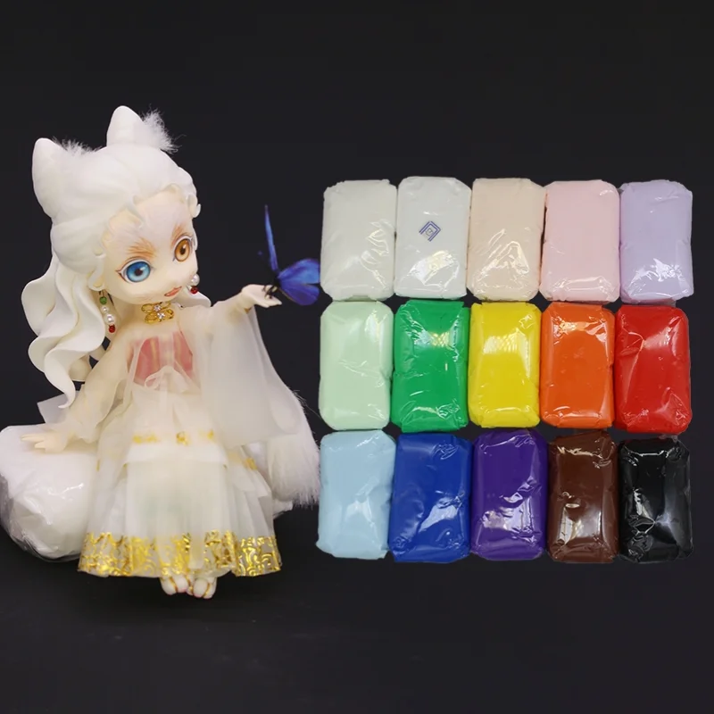 100g Crystal Resin Clay Air Dry Translucent Clay Polymer Light Clay DIY Doll Model Anime Figure Kneading Sculpture Materials thumbnail 2
