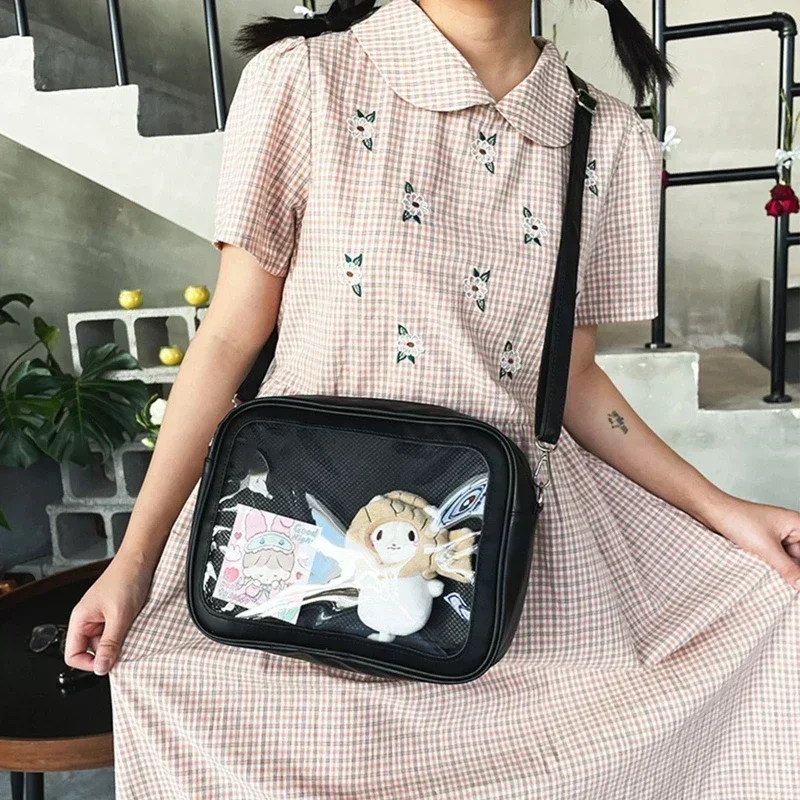 Female Ita Crossbody Bag Womens Transparent Messenger Bag Girls Cute-Lolita Shoulder Bags Teens Fashion Satchels Bag Ins thumbnail 4