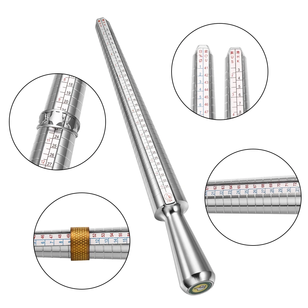 Professional Ring Enlarger Stick Mandrel Handle Hammers Ring Sizer Finger Measuring Stick For DIY Jewelry Making Measuring Tools thumbnail 6