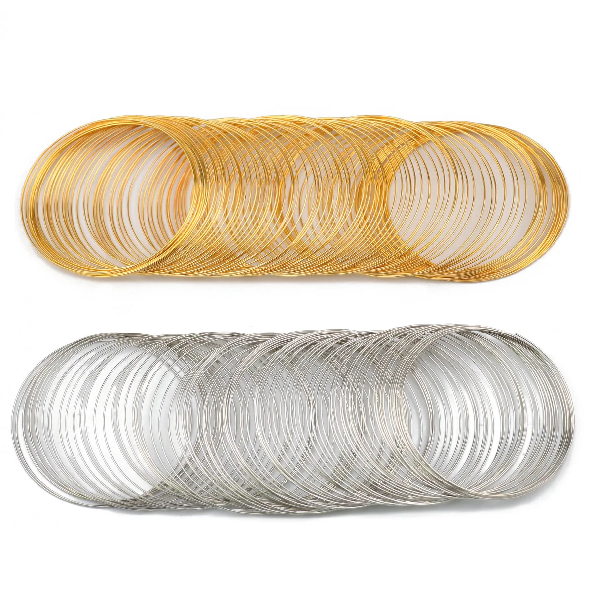 100 Loops/Lot 0.6mm Stainless Steel Wire Bracelet Collar Memory Wire Ring Wire Cords For Jewelry Making DIY Accessories Supplies thumbnail 3