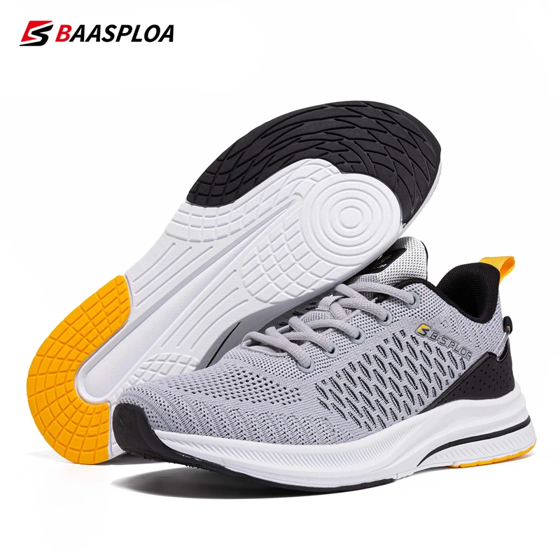 Baasploa New Running Shoes Men's Casual Lightweight Designer Mesh Sneakers Male Outdoor Breathable Lace-Up Sports Walking Shoes thumbnail 4