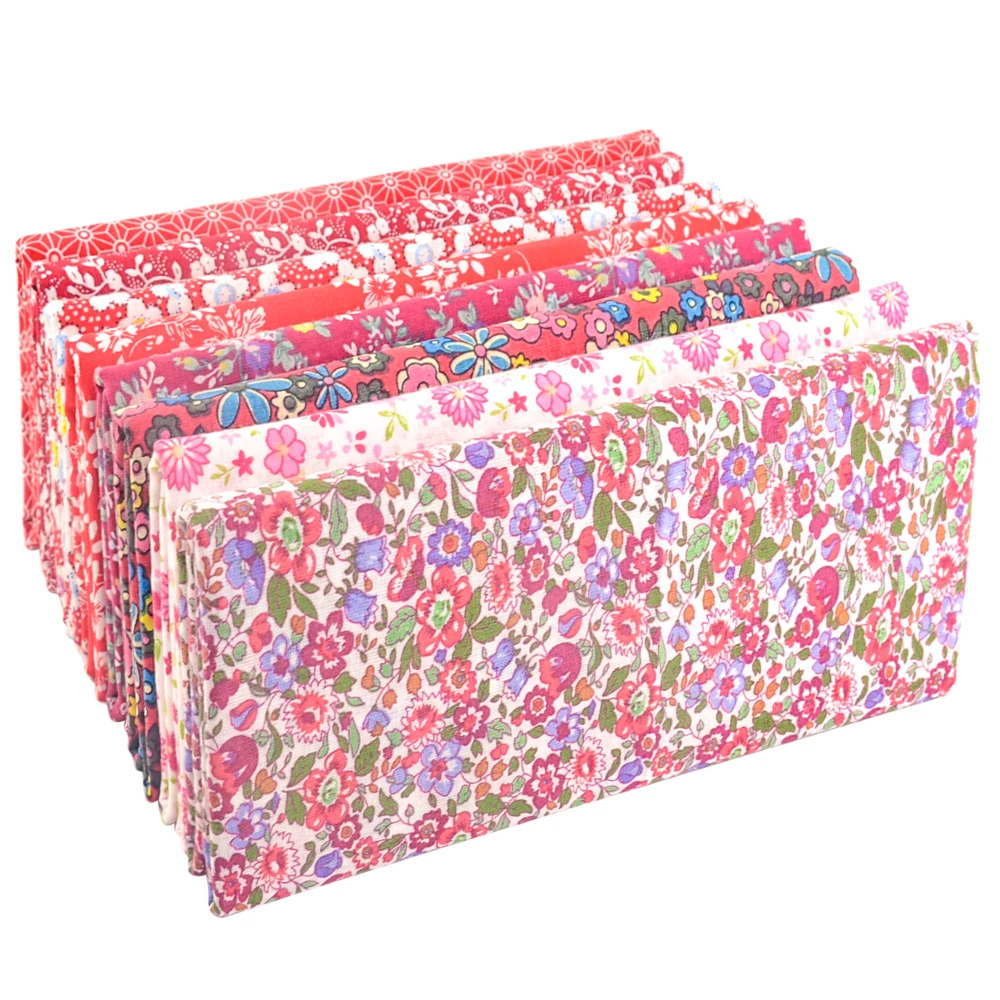 Teramila 8PCS Pack Square Multicolor Printed Cotton Fabric For Sewing Quilt Cloth Needlework Plaid Handicraft Material Patchwork thumbnail 5