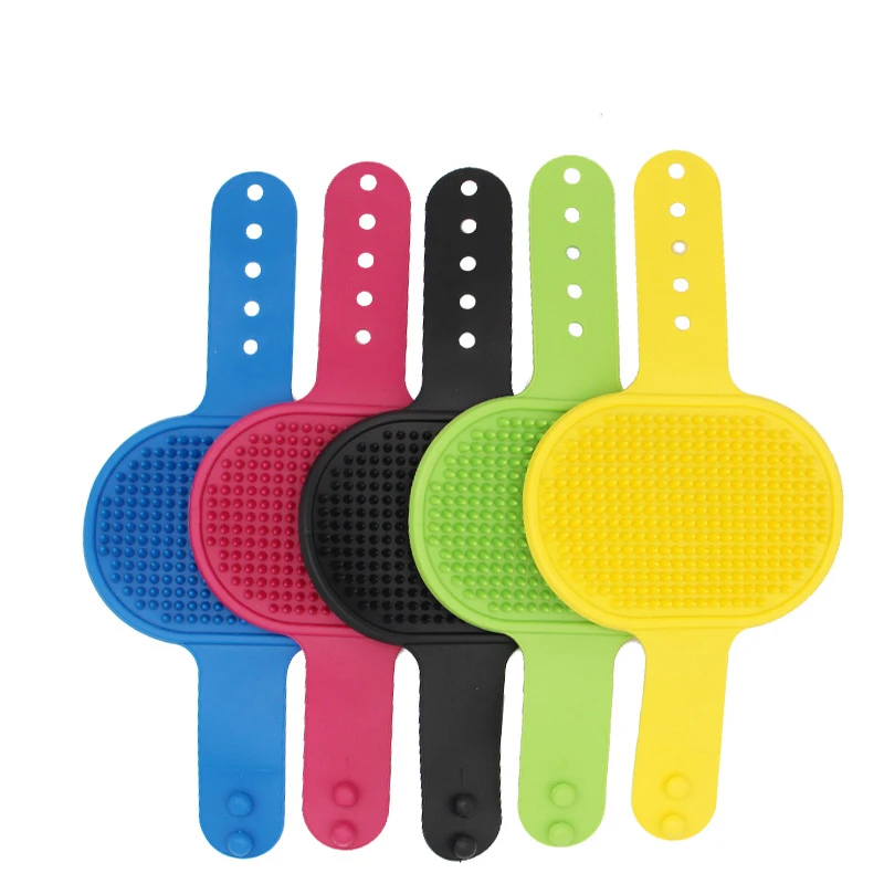 Soft Rubber Dog Cat Brush Pet Bath Silicone Comb Massage Comb Hair Remover Pet Supplies Dog Grooming Wash Cleaning Equipment thumbnail 2