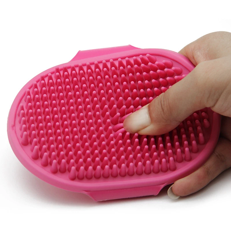 Soft Rubber Dog Cat Brush Pet Bath Silicone Comb Massage Comb Hair Remover Pet Supplies Dog Grooming Wash Cleaning Equipment thumbnail 4