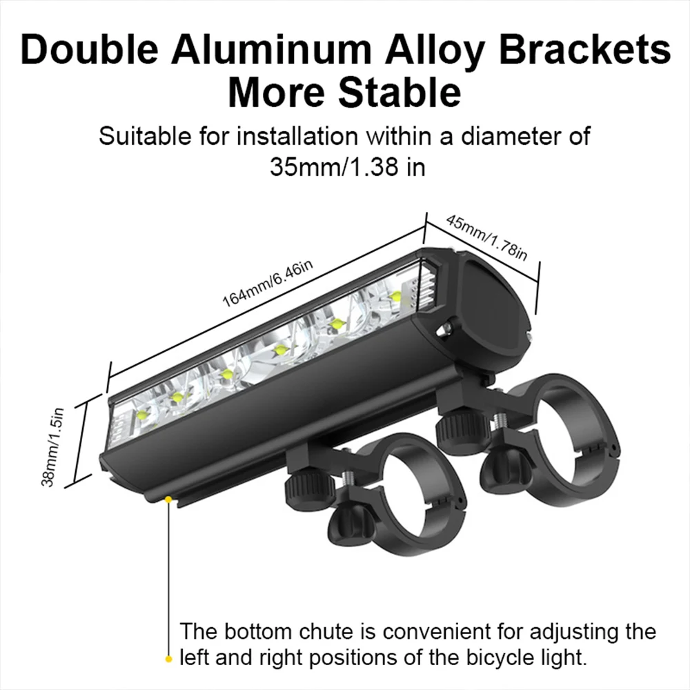 Fivemi 5Led MTB Bicycle Lights 10000MAH Rechargeable Bike Light Flashlight Outdoor Cycling Bike Accessories for Electric Scooter thumbnail 4