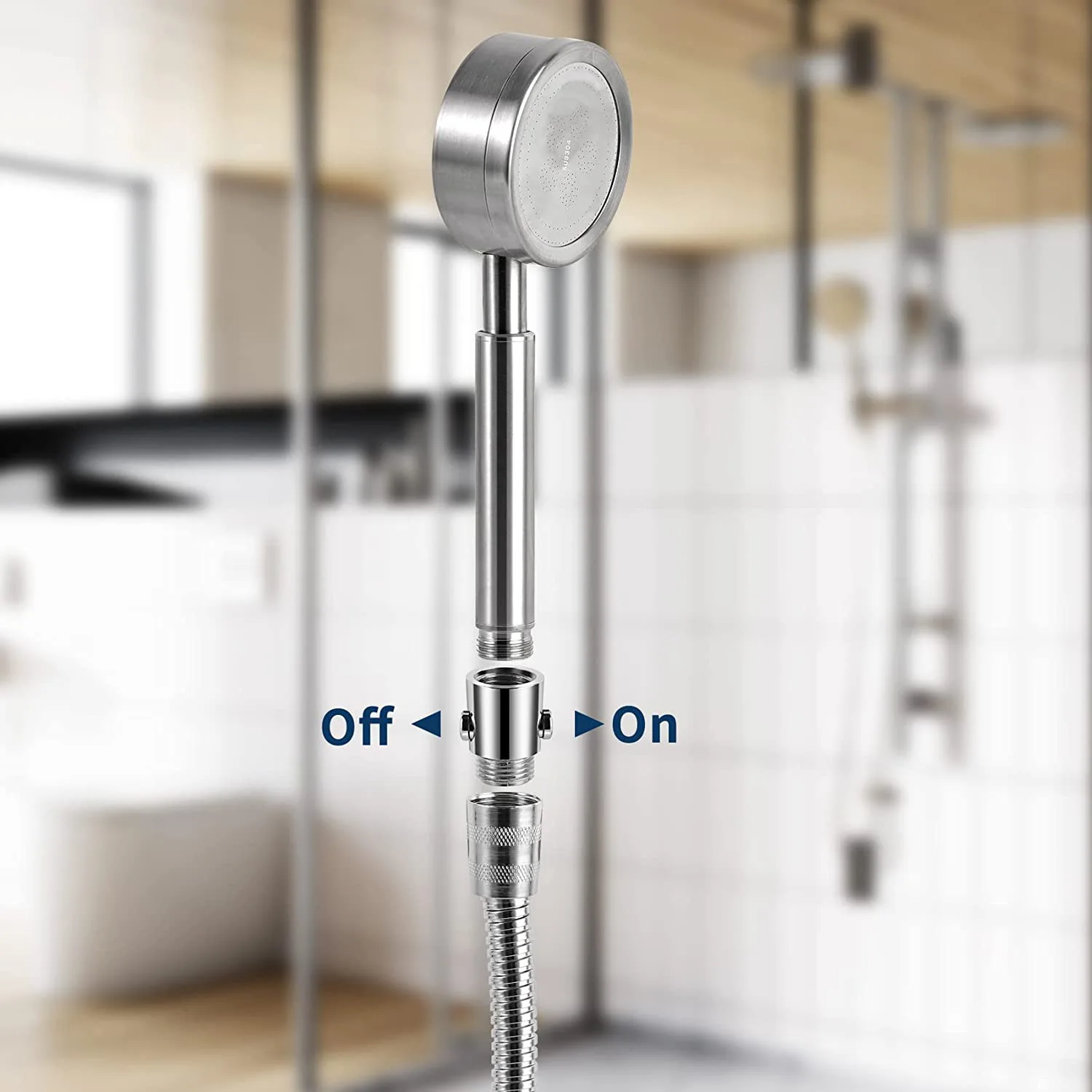 ABS Shower Head Arm Diverter Valves Bidet Sprayer Head Water Shut Off Angle Valve Flow Regulator Stop Switch Bathroom Accessory thumbnail 4