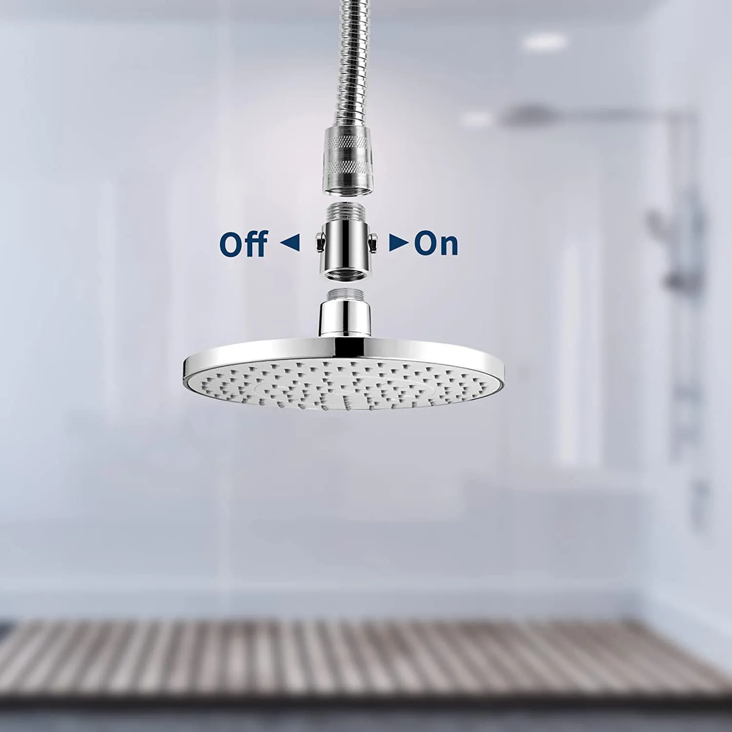ABS Shower Head Arm Diverter Valves Bidet Sprayer Head Water Shut Off Angle Valve Flow Regulator Stop Switch Bathroom Accessory thumbnail 5
