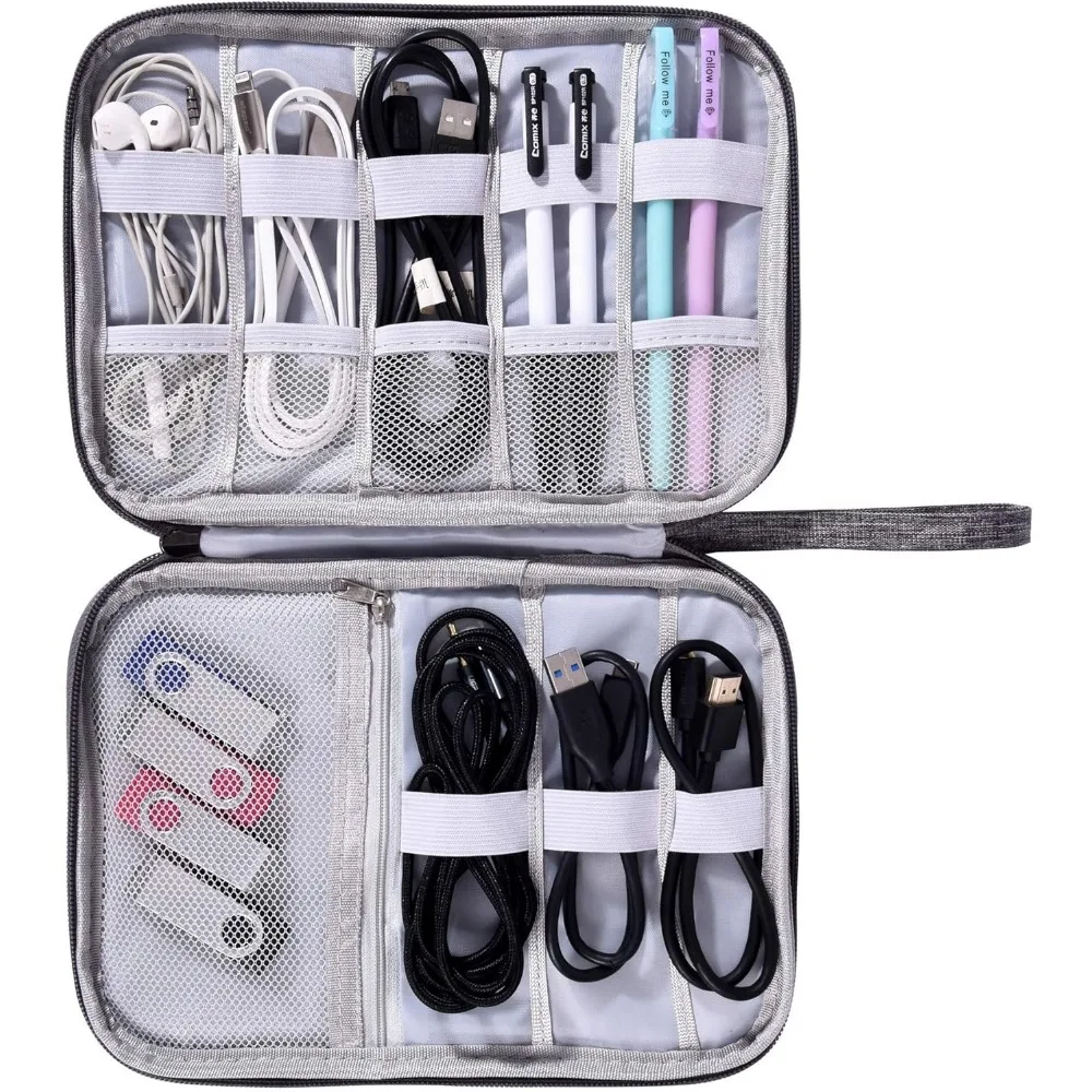 Electronics Organizer Bag Waterproof Carrying Pouch Travel Bag Universal Cable Organizer Electronics Storage Bag Accessories thumbnail 4