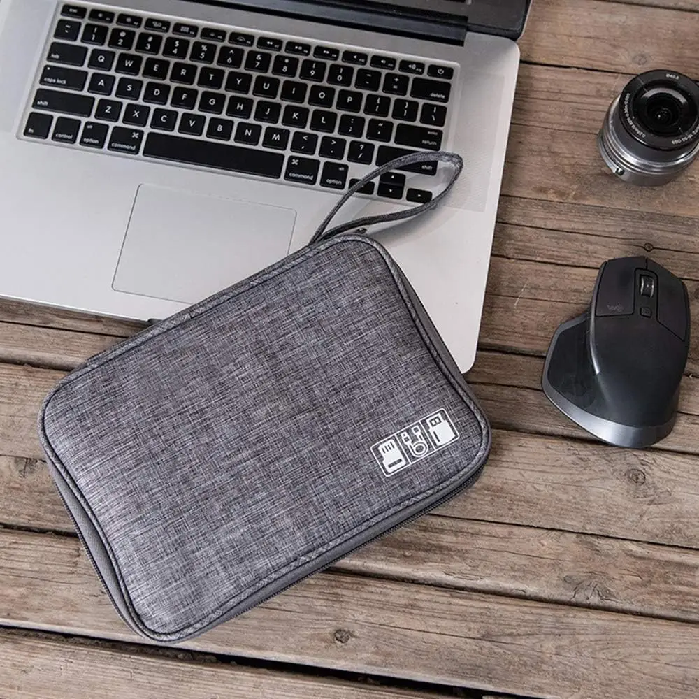 Electronics Organizer Bag Waterproof Carrying Pouch Travel Bag Universal Cable Organizer Electronics Storage Bag Accessories thumbnail 6