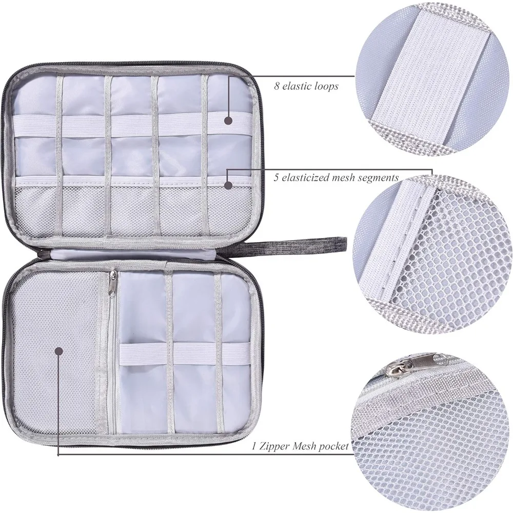 Electronics Organizer Bag Waterproof Carrying Pouch Travel Bag Universal Cable Organizer Electronics Storage Bag Accessories thumbnail 3