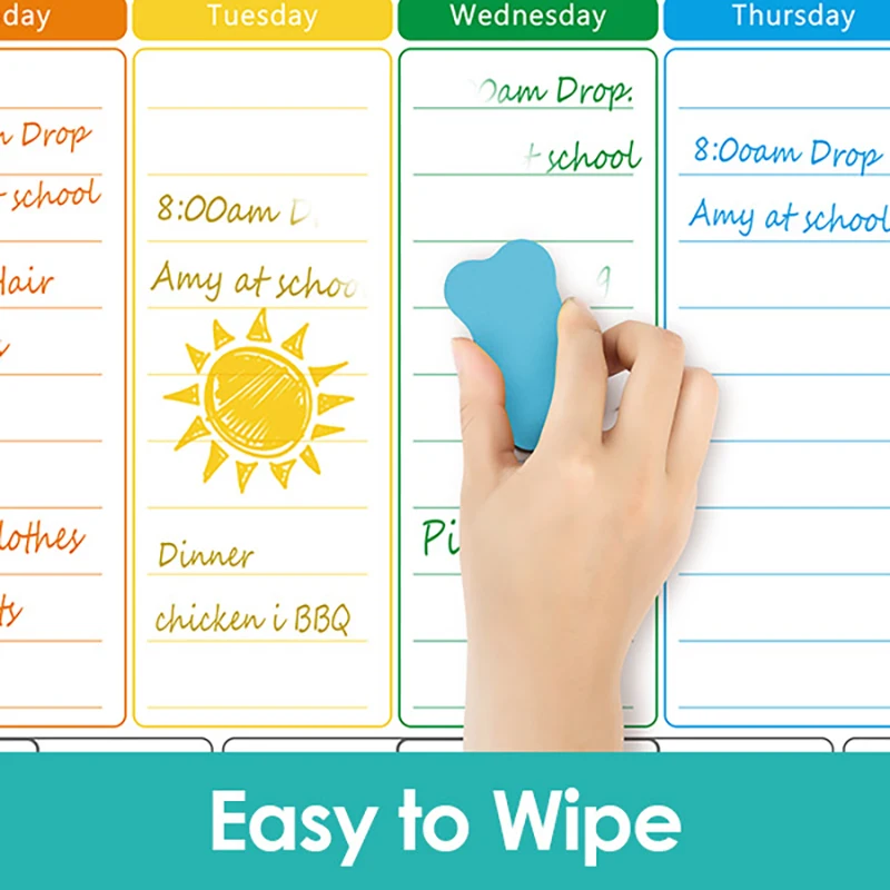A3 Size Magnetic Monthly Weekly Planner Dry Erase Whiteboard Calendar Table Blackboard Fridge Sticker Message Board Menu thumbnail 4