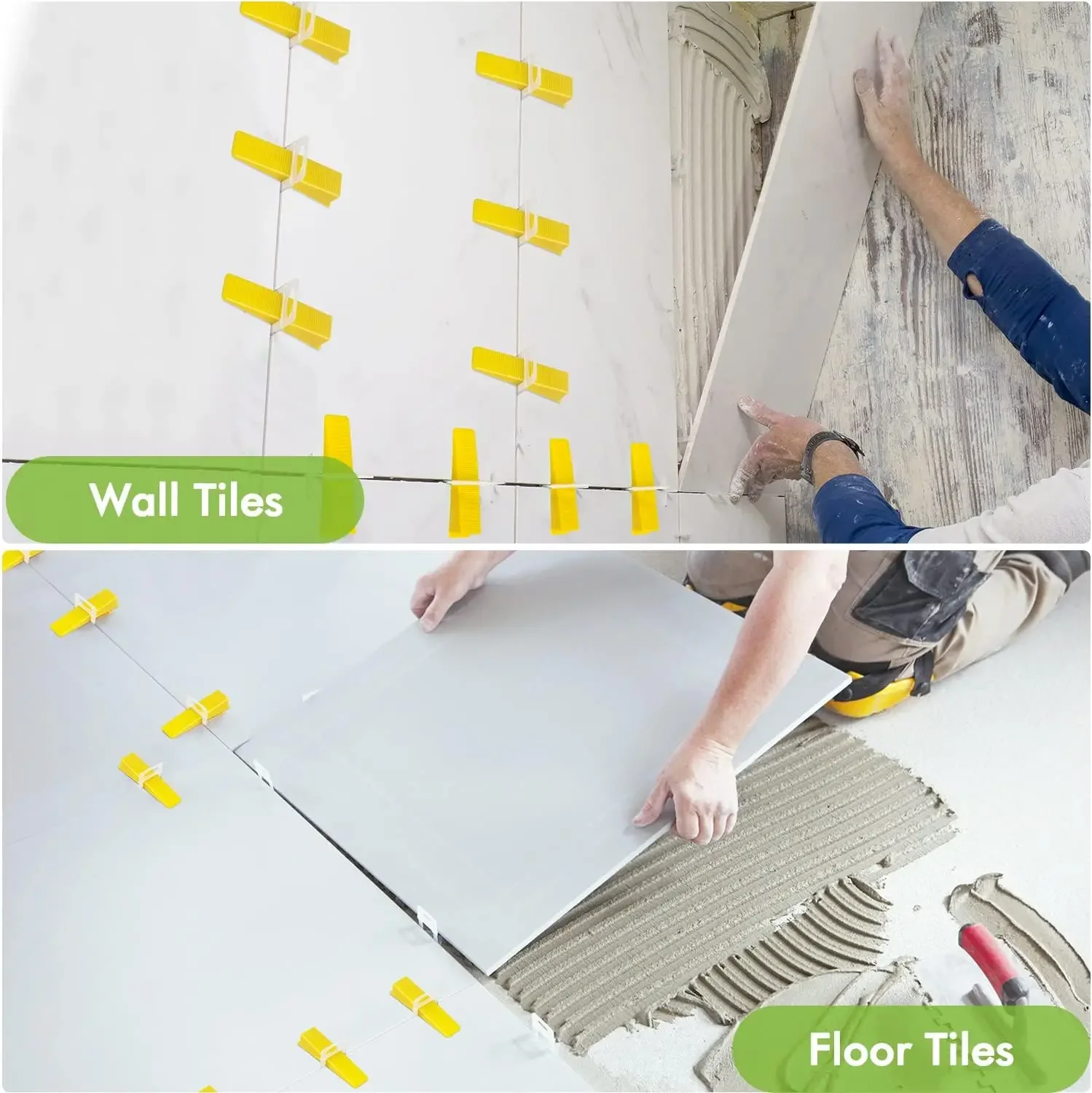 100-1500pcs Ceramic Tile Leveling System Clips Spacers Straps Kit Set For Tile Laying Floor Wall Construction Tools Building thumbnail 4