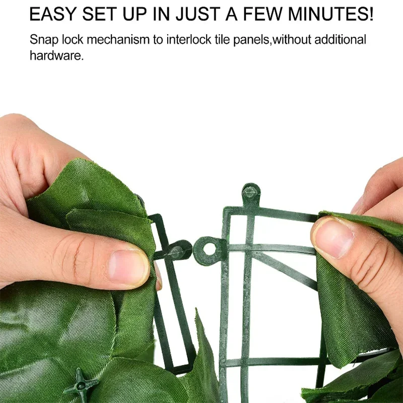 1X3m Artificial Ivy Hedge Green Leaf Fence Panels Faux Privacy Fence Screen for Home Outdoor Garden Balcony Decoration Plants thumbnail 3