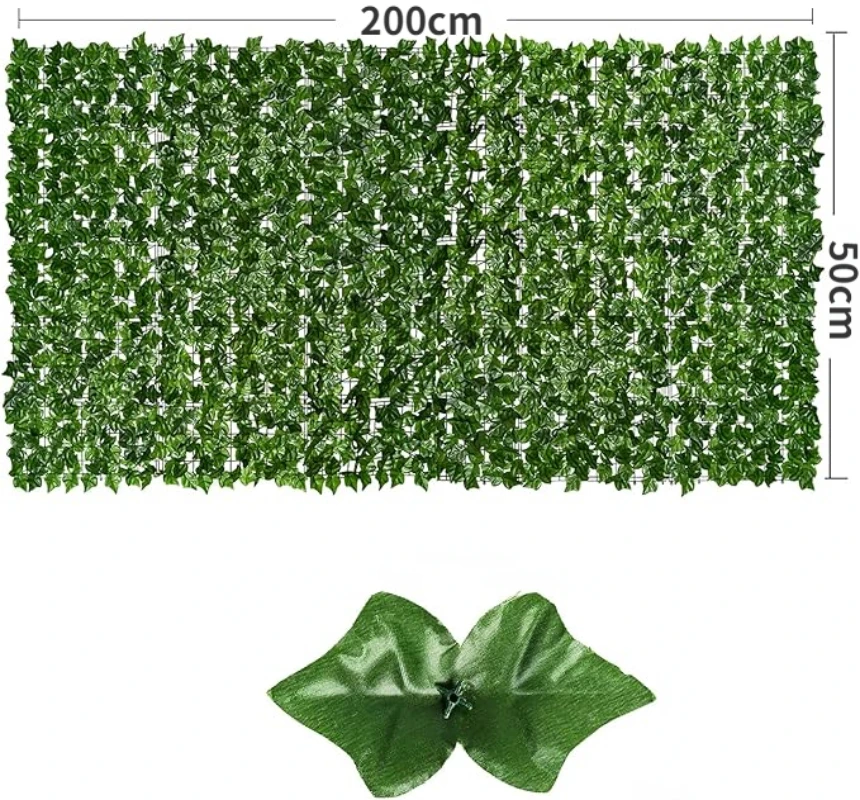 1X3m Artificial Ivy Hedge Green Leaf Fence Panels Faux Privacy Fence Screen for Home Outdoor Garden Balcony Decoration Plants thumbnail 6