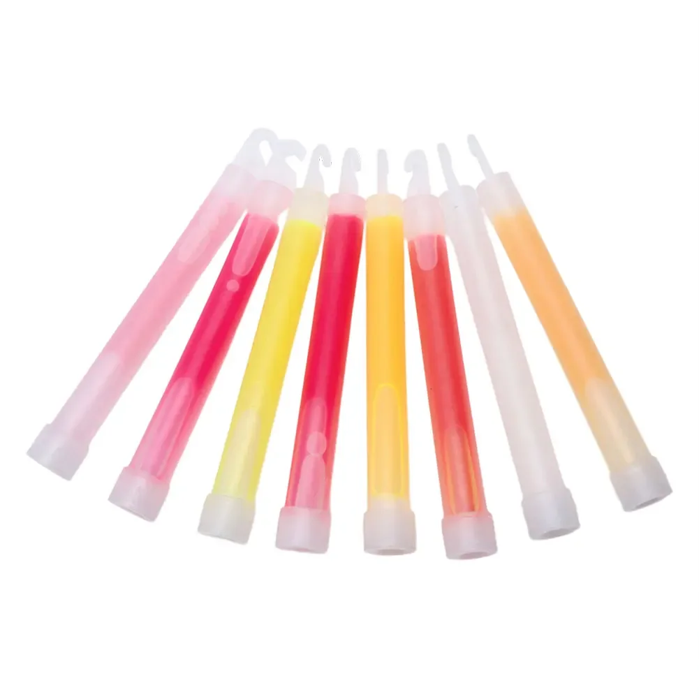 5pcs/set Glow Light Sticks with Hook 6 inch Fluorescence Light for Hiking Camping Outdoor Emergency Concert Party Light Sticks thumbnail 6