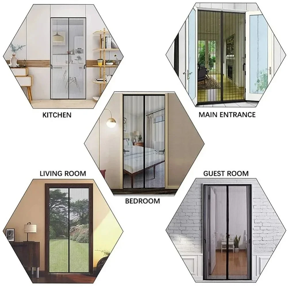 Mosquito Net Mosquito Net for Window Curtain Flipper Zero Magnetic Door Net Insect Screen Ecoflow Curtains Cover Home Garden thumbnail 3