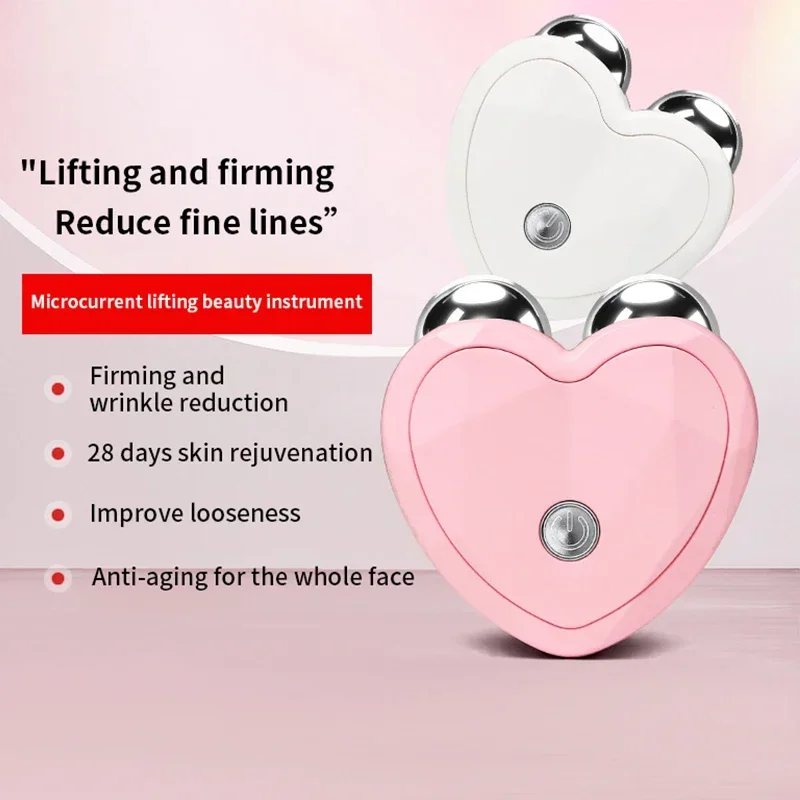 NEW Micro Current Beauty Device Mini Portable Face Lifting Roller Slimming Massager EMS Delicate Contour Firming Facial Care thumbnail 4