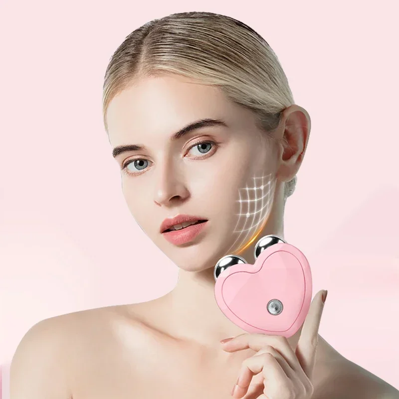 NEW Micro Current Beauty Device Mini Portable Face Lifting Roller Slimming Massager EMS Delicate Contour Firming Facial Care thumbnail 6