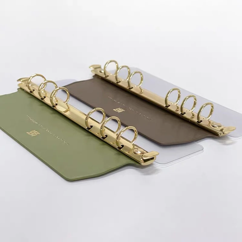 Side insertion Loose leaf book board Metal binder 6 holes Clip File Folder shell Notebook Ring Binder buckle Planner Agenda thumbnail 2