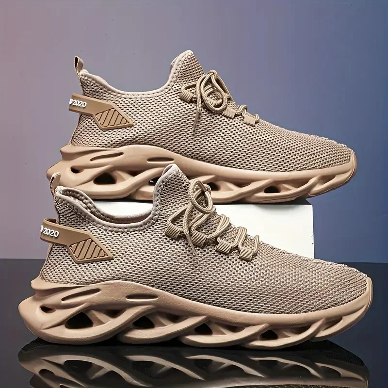 Men Casual Sport Shoes Breathable Lightweight Sneakers Outdoor Mesh Black Running Shoes Athletic Jogging Tenis Walking Shoes thumbnail 4