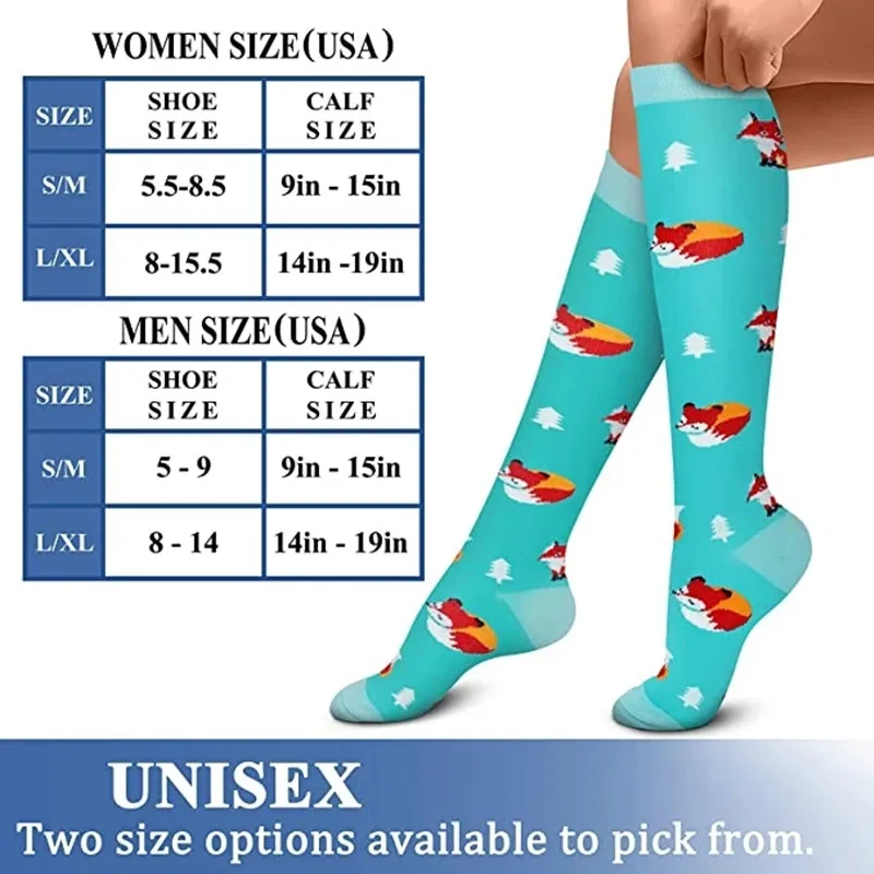Men Women Compression Socks Varicose Veins Socks 20-30 Mmhg Outdoor Sports Cycling Travel Flight Nurse Running Leg Support Socks thumbnail 2