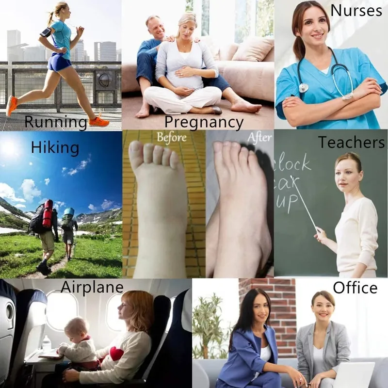Men Women Compression Socks Varicose Veins Socks 20-30 Mmhg Outdoor Sports Cycling Travel Flight Nurse Running Leg Support Socks thumbnail 6