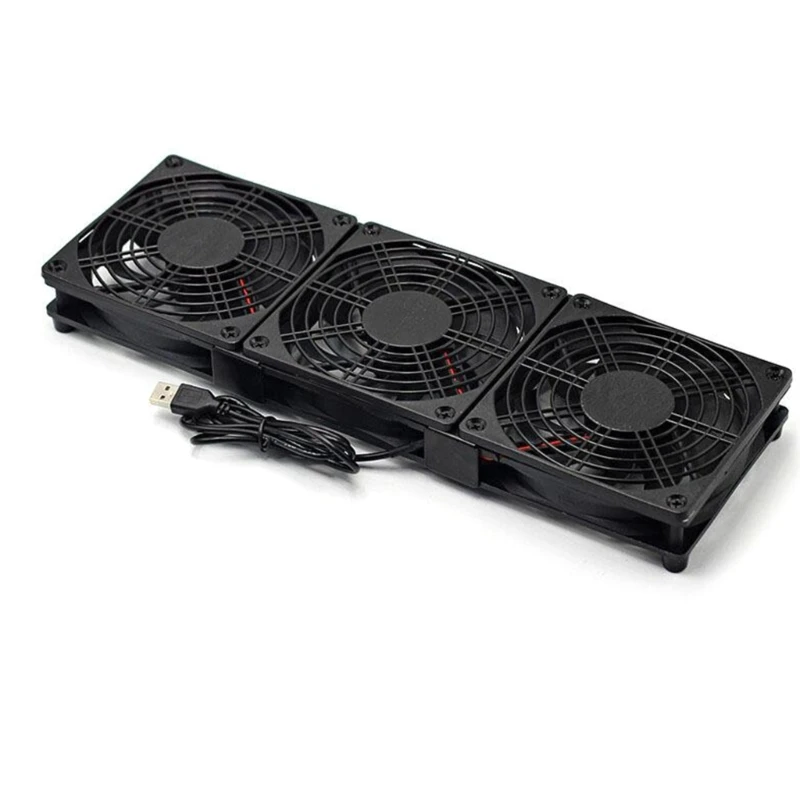 Multi Use 120mm USB Powered Fan for Enhanced Cooling of Routers, Servers, Workstations, and Gaming Laptop Stands thumbnail 4
