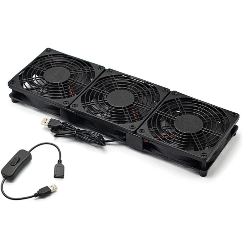 Multi Use 120mm USB Powered Fan for Enhanced Cooling of Routers, Servers, Workstations, and Gaming Laptop Stands thumbnail 5
