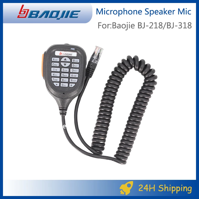 Original Bj-318 Microphone Seapker PTT High Quality Mic Speaker BJ-218 BJ-318 Z218 Microphone PTT Car Walkie Talkie Accessories