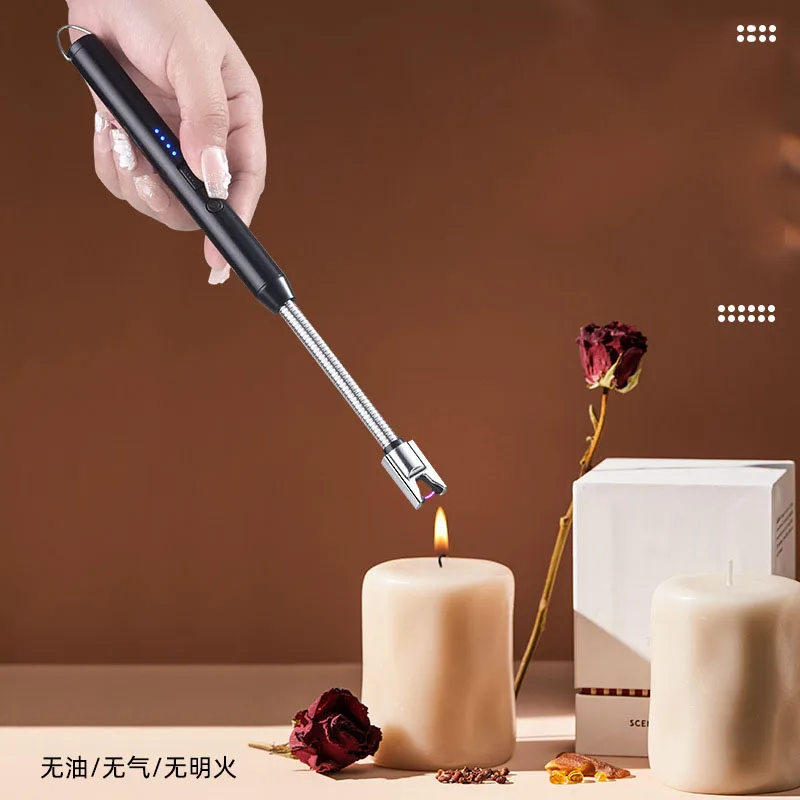 Household portable storage kitchen lighter, windproof arc pulse ignition gun, USB electronic lighter thumbnail 2