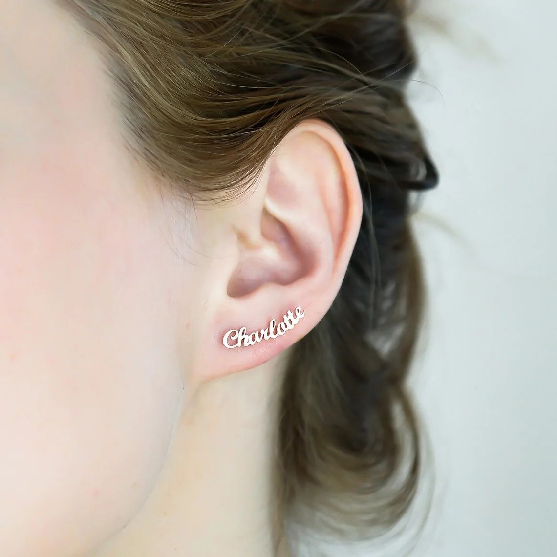 Custom Name Stud Earrings Woman Stainless Steel Personalized Designer Jewelry Earrings Accessories for Girls Ear Piercing Gifts thumbnail 2