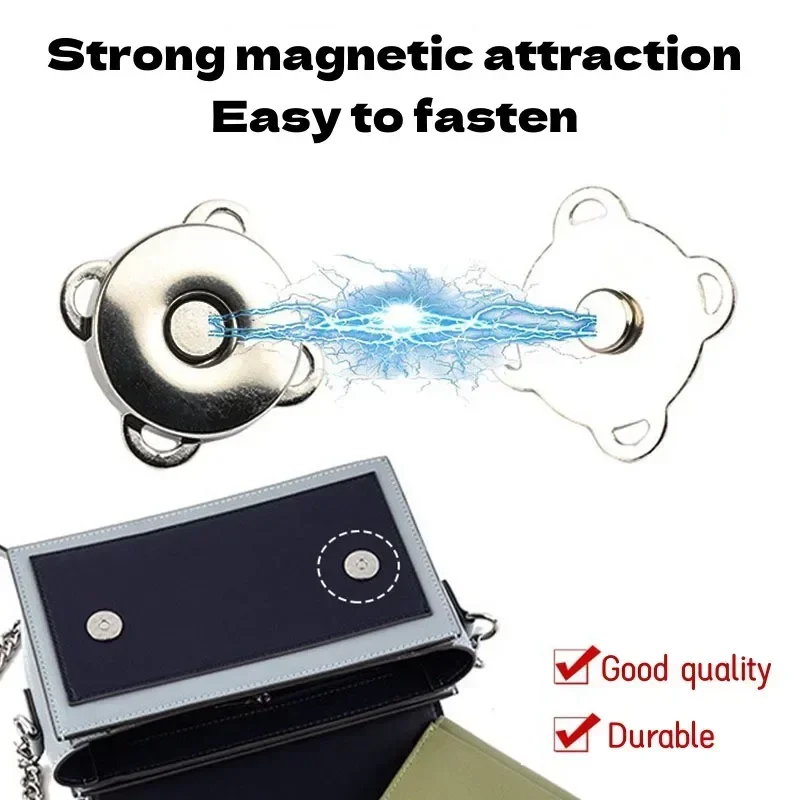1-20sets Square Magnetic Snap Fasteners Clasps Button Handbag Purse Wallet Craft Bags Parts Accessories 14mm 18mm Pick Color thumbnail 6
