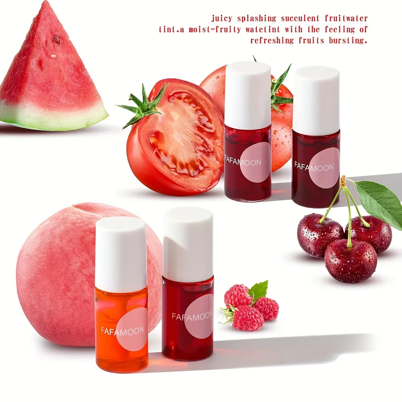 Fruity Lip Tint Water Gloss Tint, Moisturizing Waterproof Liquid Lipstick, Non-Stick, High Pigment, Long-Lasting Vibrant Colors thumbnail 2