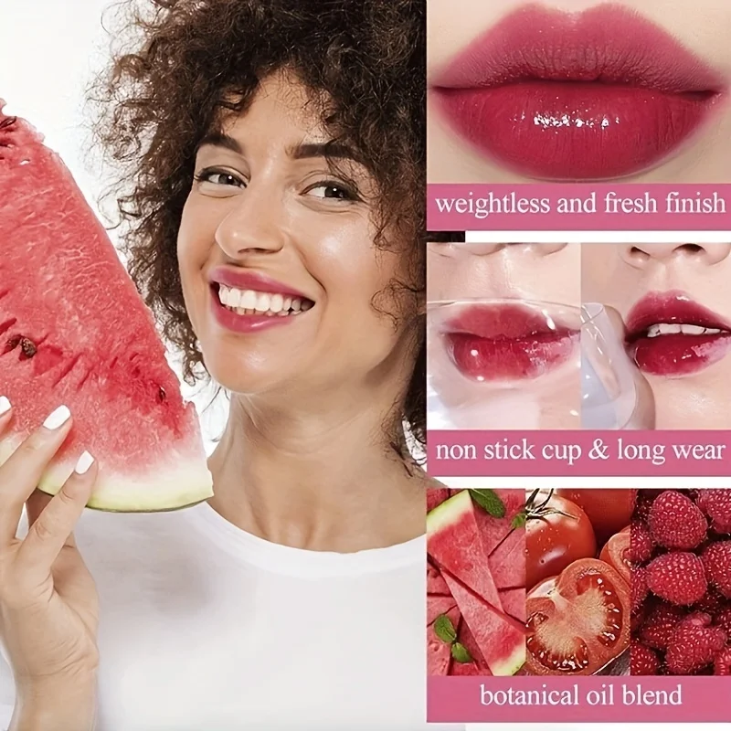 Fruity Lip Tint Water Gloss Tint, Moisturizing Waterproof Liquid Lipstick, Non-Stick, High Pigment, Long-Lasting Vibrant Colors thumbnail 5