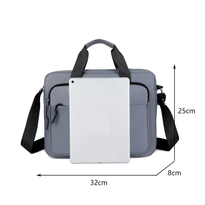 New Men's Large-capacity Horizontal Shoulder Bag Messenger Bag Briefcase Multifunctional Simple A4 Book Handbag Business Bag 가방 thumbnail 6