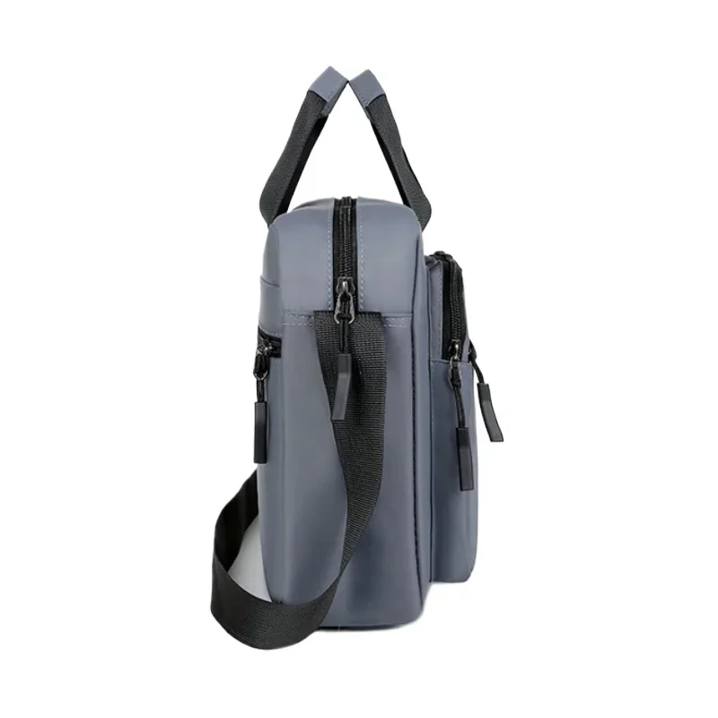 New Men's Large-capacity Horizontal Shoulder Bag Messenger Bag Briefcase Multifunctional Simple A4 Book Handbag Business Bag 가방 thumbnail 4