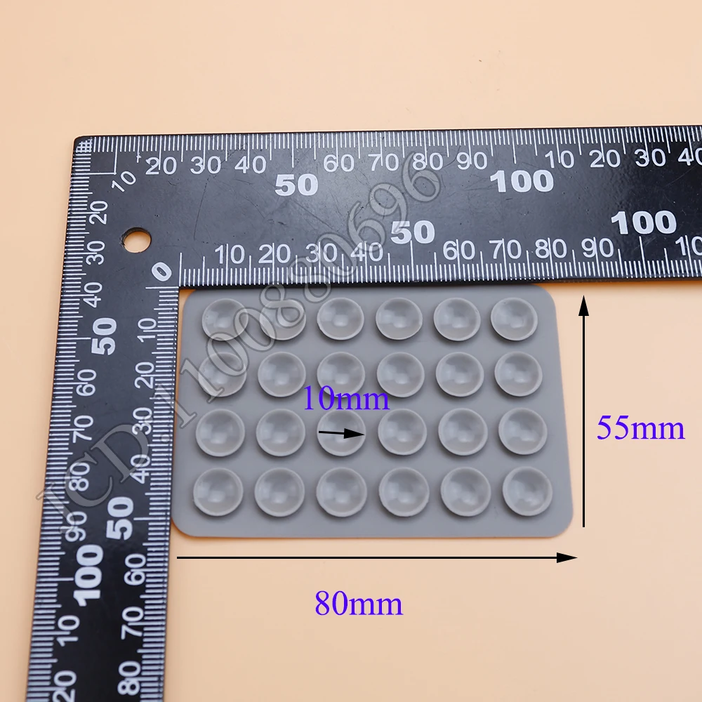 2PCS Double Side Silicone Pad For Mobile Phone Fixture Suction Cup Backed Adhesive Silicone Rubber Sucker Pad For Fixed Pad thumbnail 2