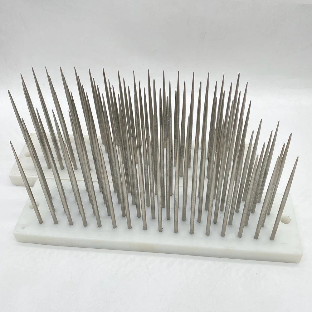 1pc 22cm White Hair hackle with 60 pcs needle for comb machine weft haaknaalden crochet locks braids hook set wigs wig agulha thumbnail 4